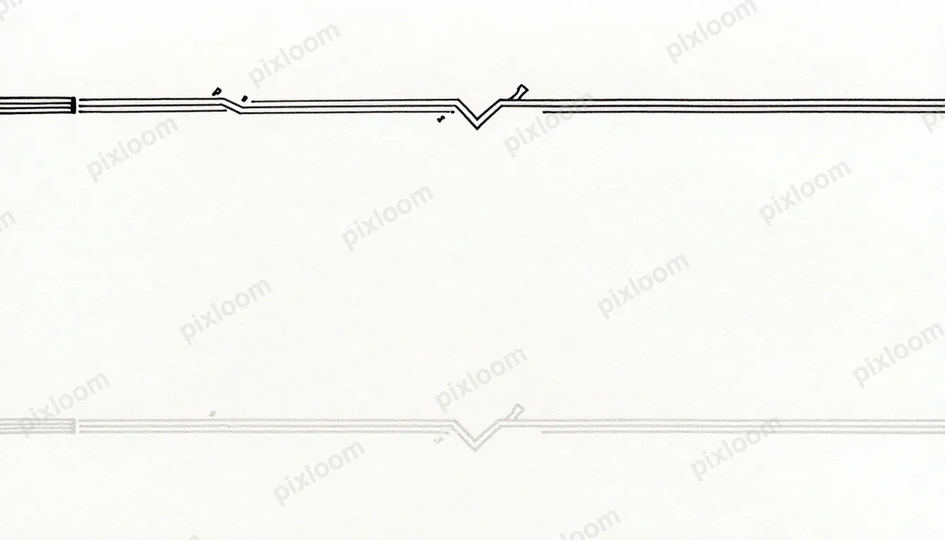 A thin, continuous line-art ribbon that runs along the very 