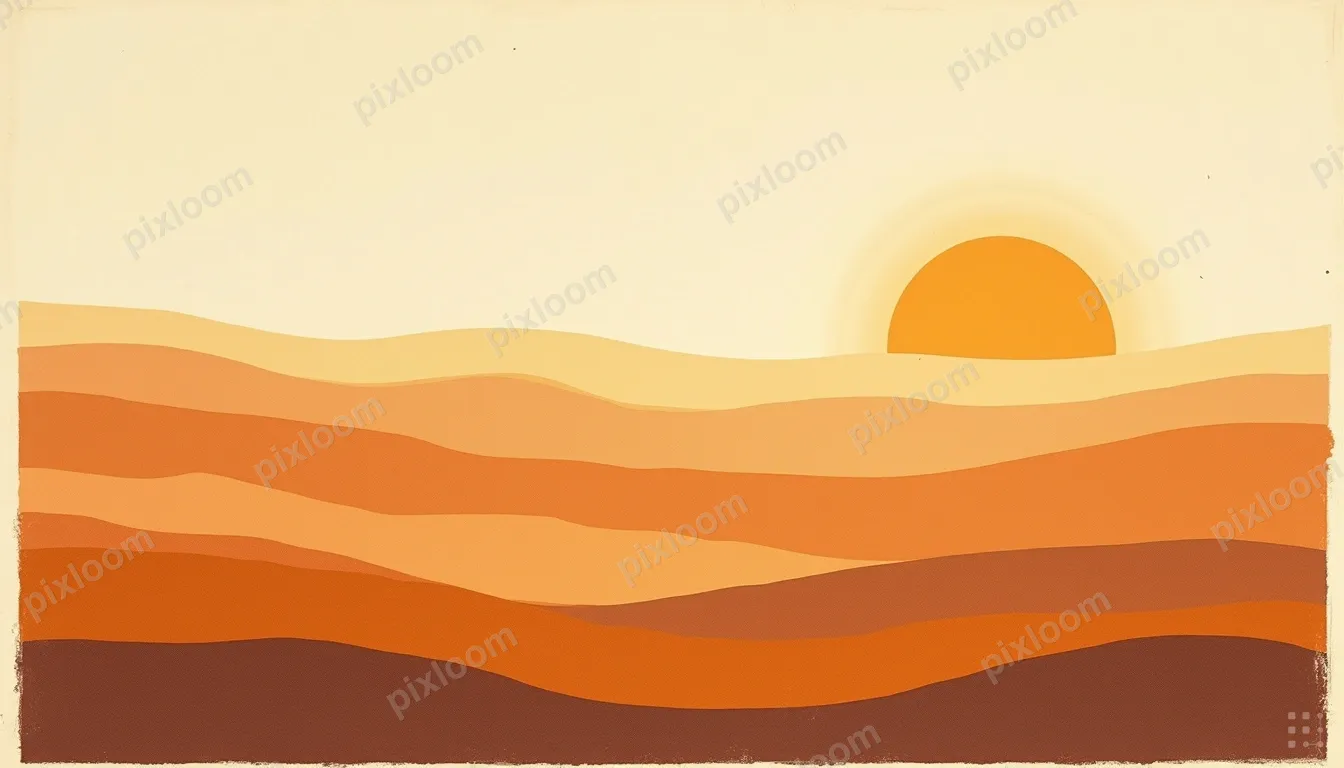 Layered rolling hills stretch across the scene in overlappin