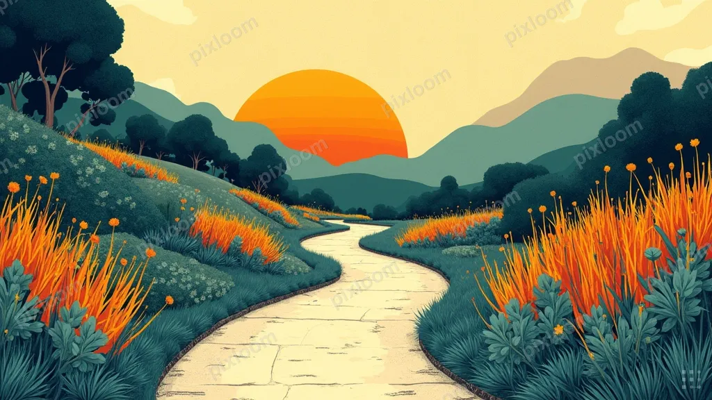 line art editorial illustration, screen print texture, illus