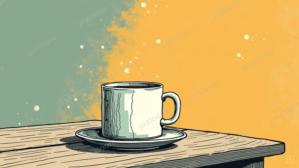 line art editorial illustration, screen print texture, illus