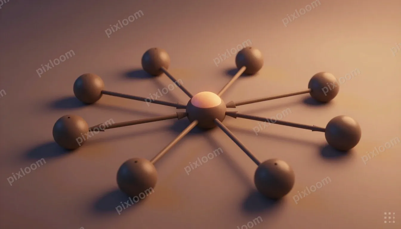 A network of connected nodes (dots) forming a simple web, wi