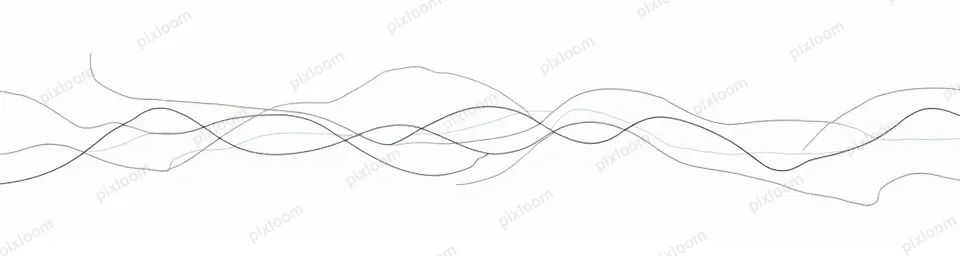 minimal line art pattern, thin delicate strokes on white bac