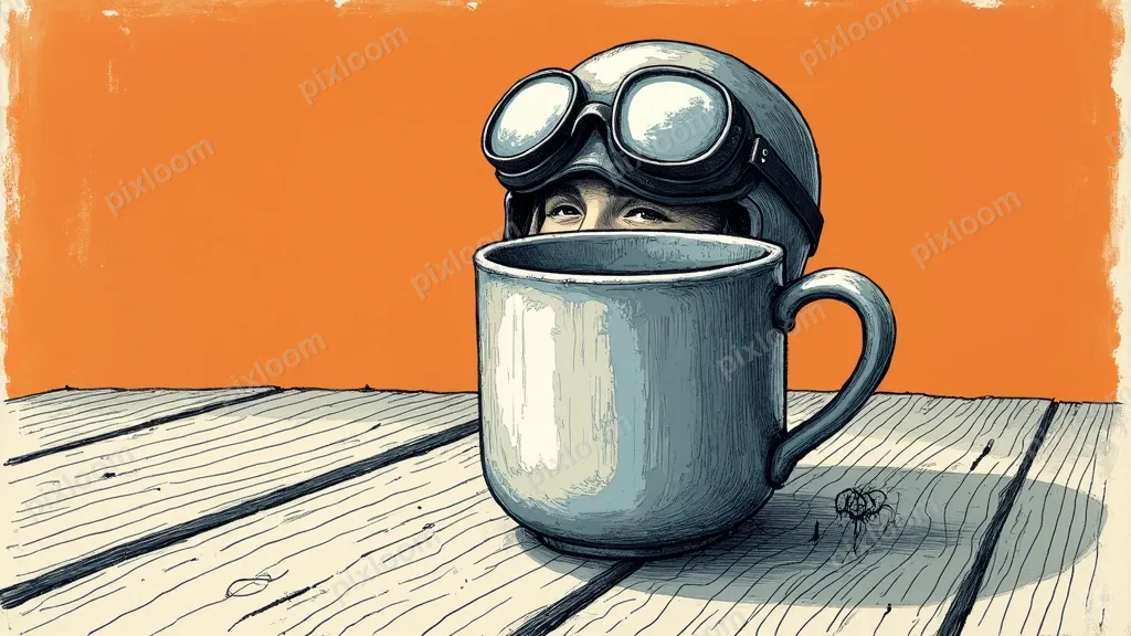 pen and ink editorial illustration, dense crosshatch shading