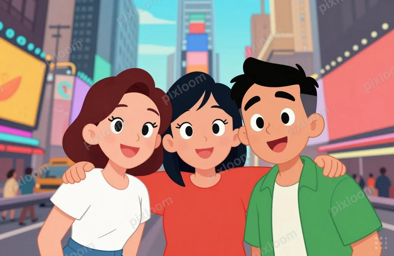 Friends taking a selfie at a scenic overlook new york time s
