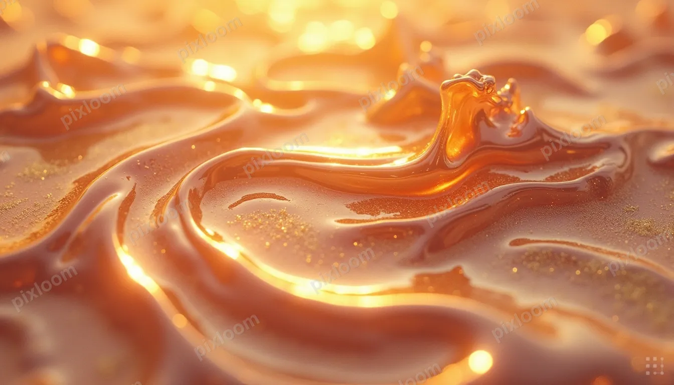 Liquid metallic gold and rose gold fluid art, swirling organ