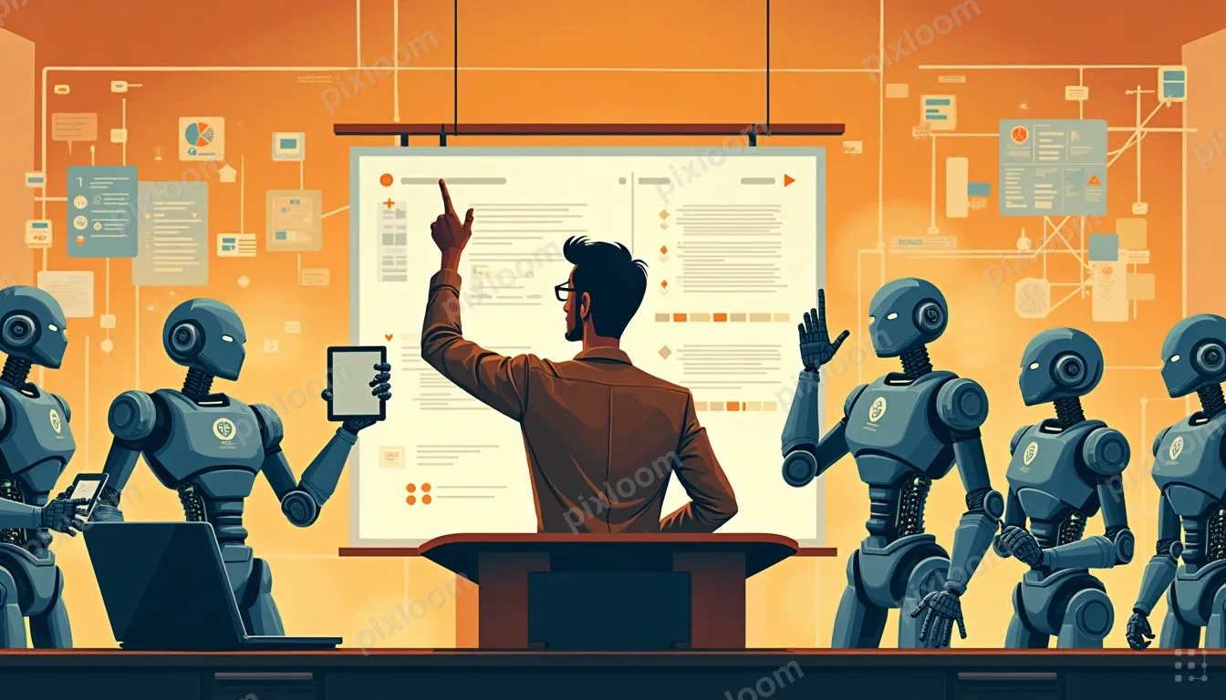 A man with glasses and dark hair stands at a lectern, raisin