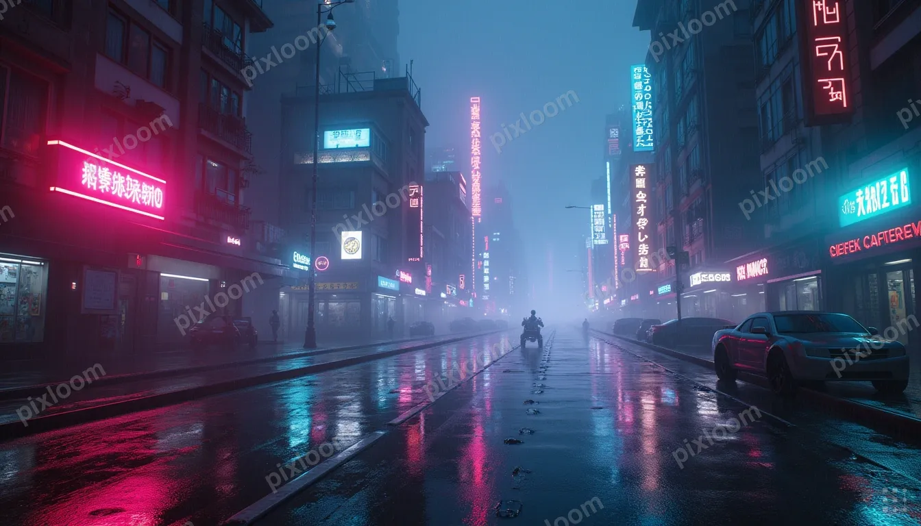 Cyberpunk data stream visualization — neon lines flowing thr