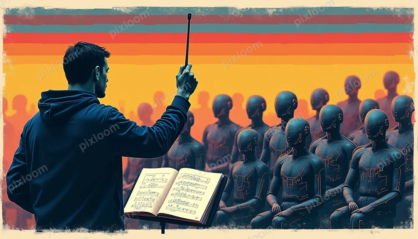 Camera positioned behind and slightly to the right of the co