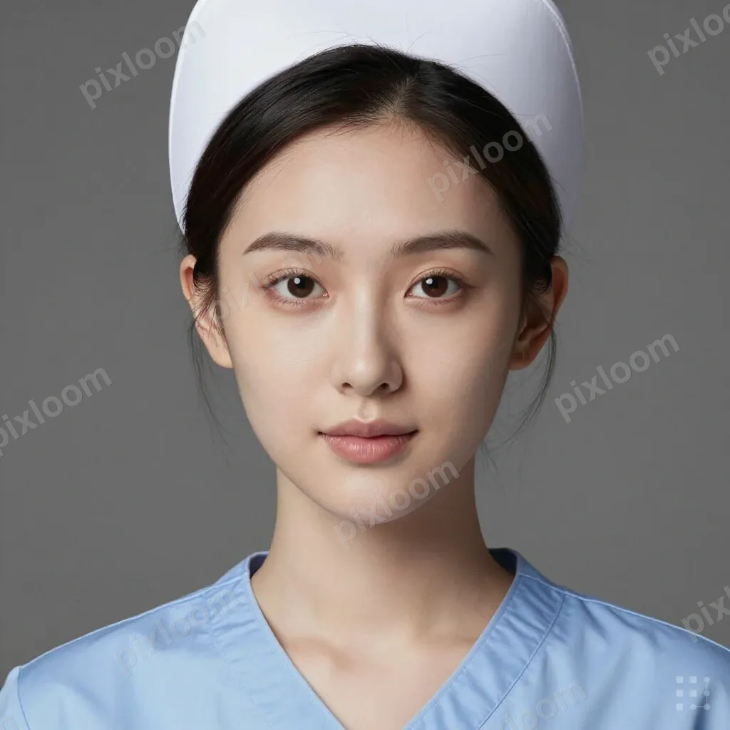 avatar of a nurse in scrubs with a calm confident expression
